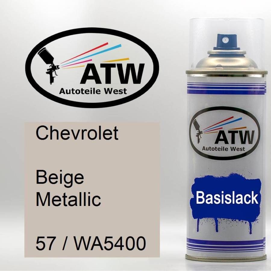 Chevrolet, Beige Metallic, 57 / WA5400: 400ml Sprühdose, von ATW Autoteile West.